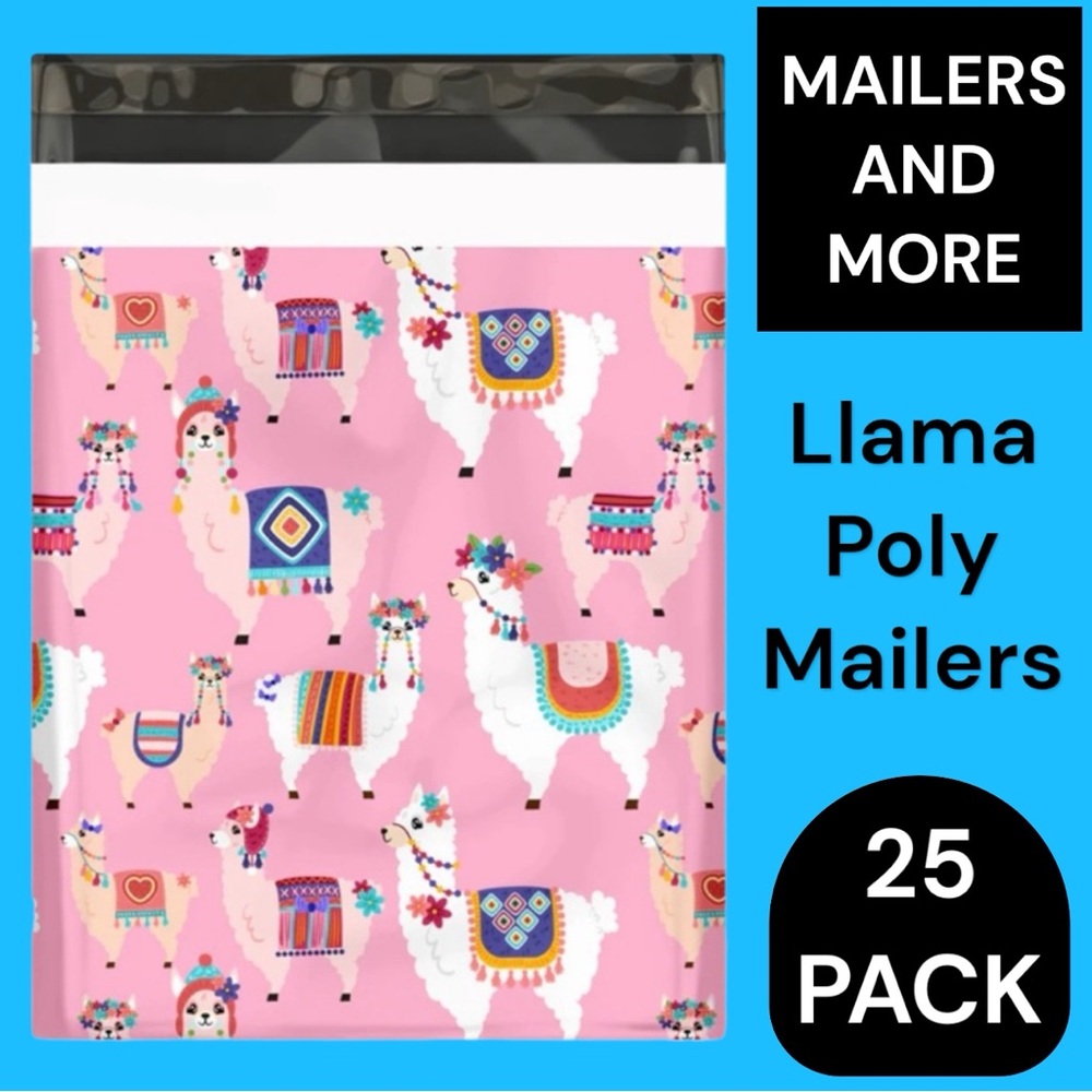 25 10X13 Poly Mailers Drama Llama, Shipping Envelopes PRICE IS FIRM - Picture 4 of 9
